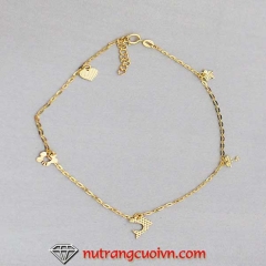 Mua Lắc chân vàng 18K PLC34 tại Anh Phương Jewelry