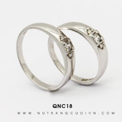 Mua Nhẫn Cưới Vàng Trắng QNC18 tại Anh Phương Jewelry