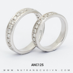 Mua Nhẫn Cưới Vàng Trắng ANC125 tại Anh Phương Jewelry