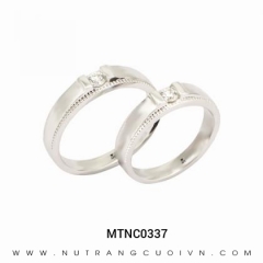 Mua Nhẫn Cưới Vàng Trắng MTNC0337 tại Anh Phương Jewelry