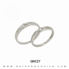 Mua Nhẫn Cưới Vàng Trắng QNC27 tại Anh Phương Jewelry