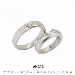 Mua Nhẫn Cưới Vàng Trắng ANC13 tại Anh Phương Jewelry