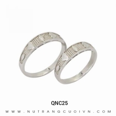 Mua Nhẫn Cưới Vàng Trắng QNC25 tại Anh Phương Jewelry