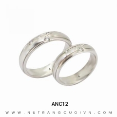 Mua Nhẫn Cưới Vàng Trắng ANC12 tại Anh Phương Jewelry