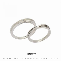 Mua Nhẫn Cưới Vàng Trắng HNC02 tại Anh Phương Jewelry