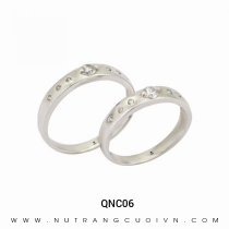 Mua Nhẫn Cưới Vàng Trắng QNC06 tại Anh Phương Jewelry