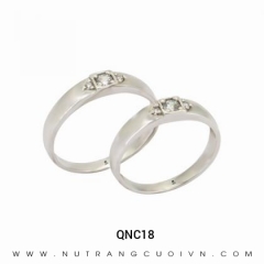 Mua Nhẫn Cưới Vàng Trắng QNC18 tại Anh Phương Jewelry