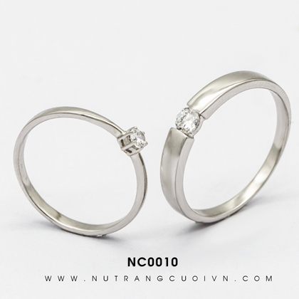 Nhẫn Cưới Vàng Trắng NC0010