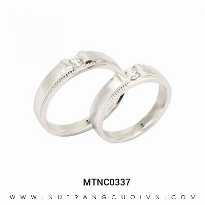 Nhẫn Cưới Vàng Trắng MTNC0337