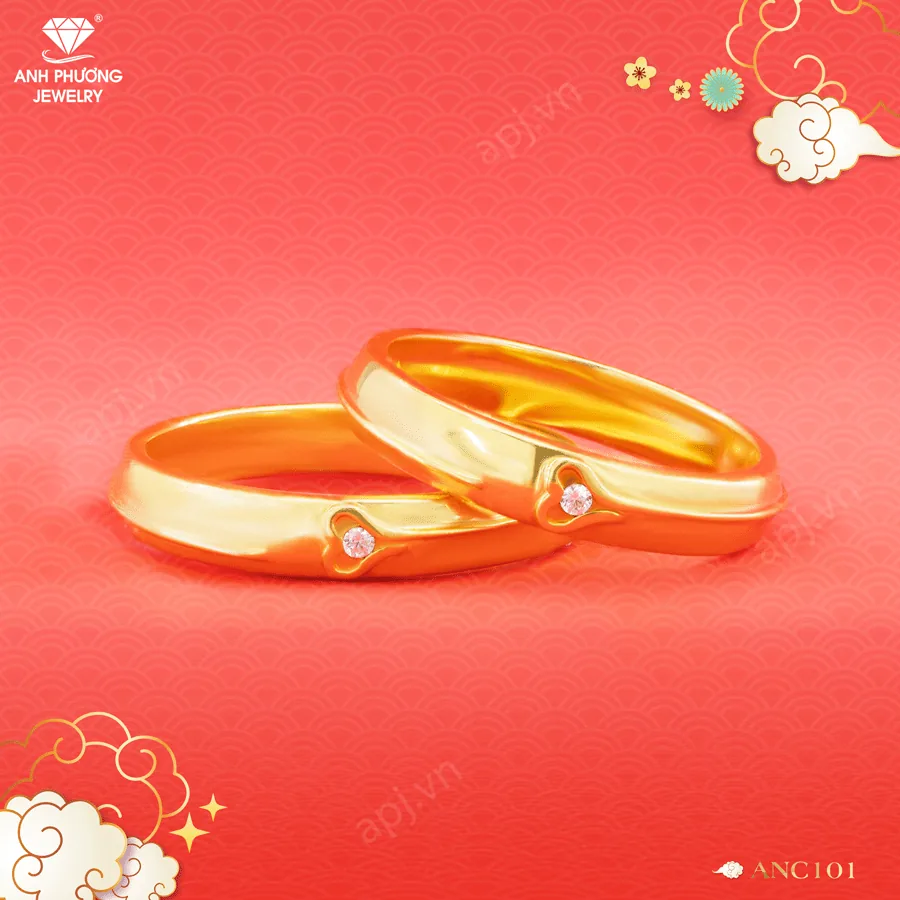 Nhẫn Cưới Vàng ANC101