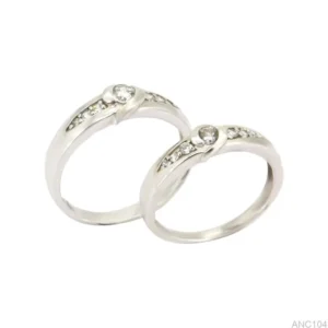 Nhẫn Cưới Vàng Trắng ANC104