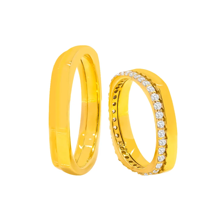 Nhẫn Cưới Hai Màu ANC115