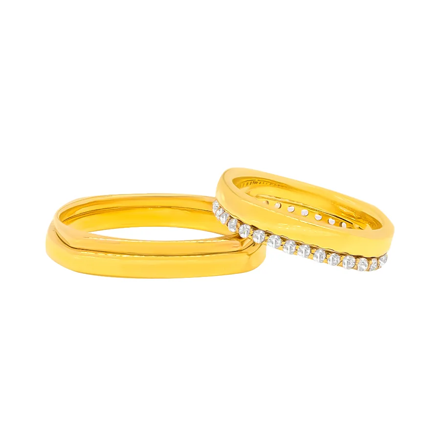 Nhẫn Cưới Hai Màu ANC115