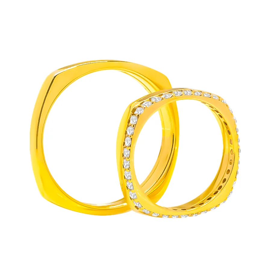 Nhẫn Cưới Hai Màu ANC115