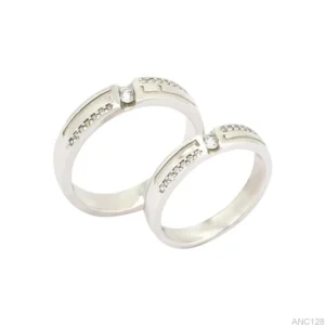 Nhẫn Cưới Vàng Trắng ANC128