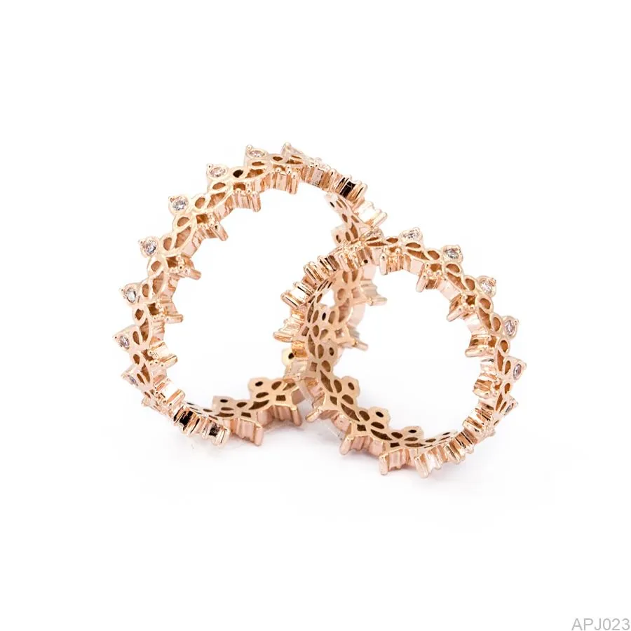 Nhẫn Cưới Vàng Hồng APJ023