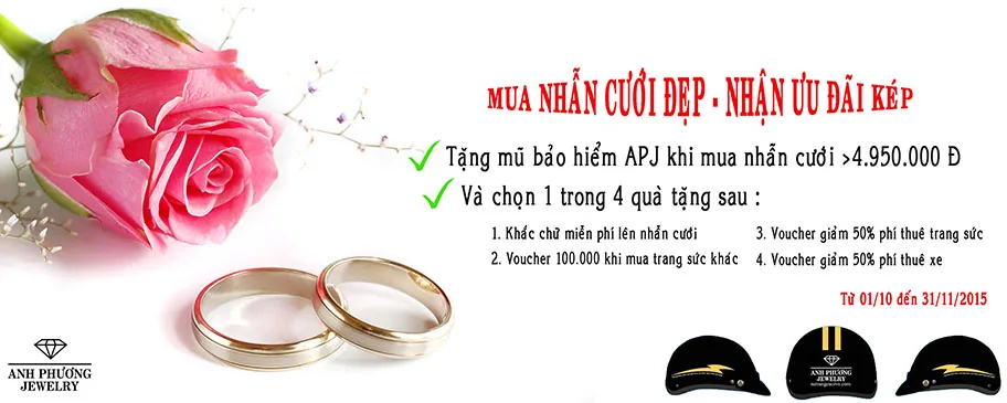 MUA NHẪN CƯỚI ĐẸP – NHẬN ƯU ĐÃI KÉP