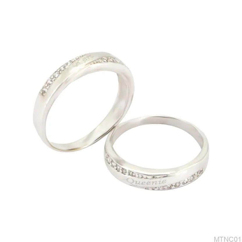 Nhẫn Cưới Vàng Trắng MTNC01