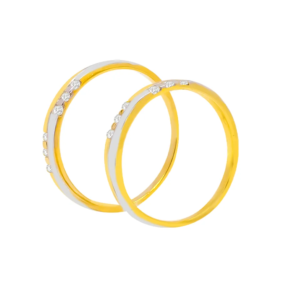 Nhẫn Cưới Hai Màu NC0018