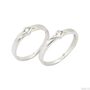 Nhẫn Cưới Vàng Trắng QNC10