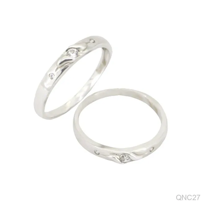 Nhẫn Cưới Vàng Trắng QNC27
