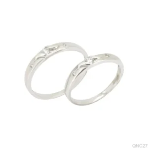 Nhẫn Cưới Vàng Trắng QNC27