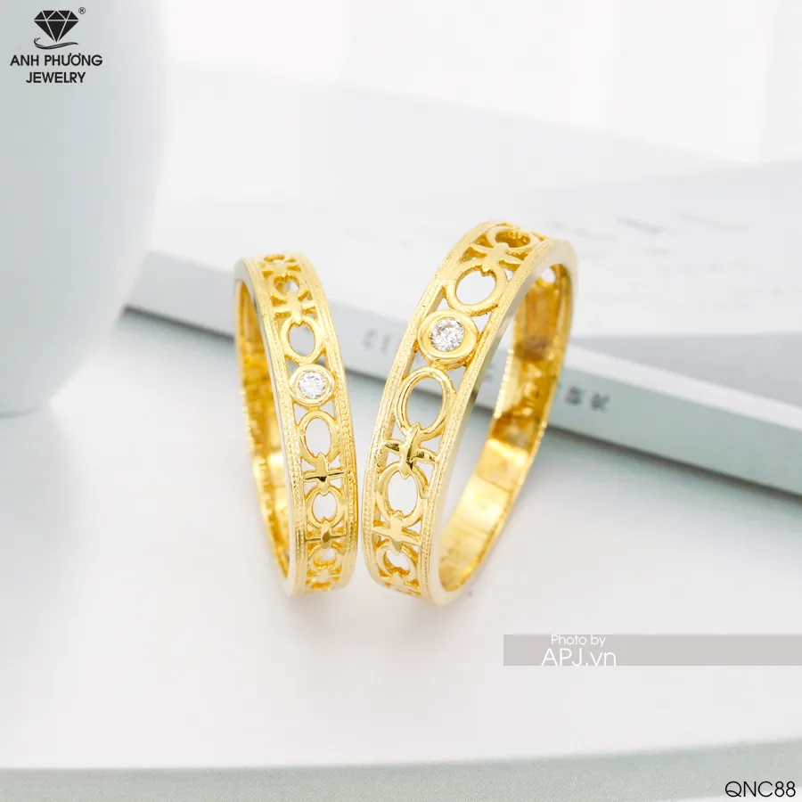 Nhẫn Cưới Vàng QNC88