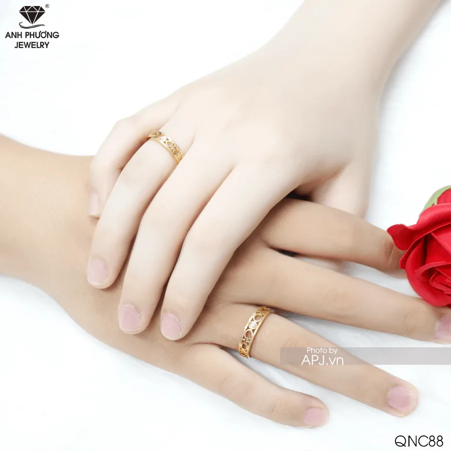 Nhẫn Cưới Vàng QNC88