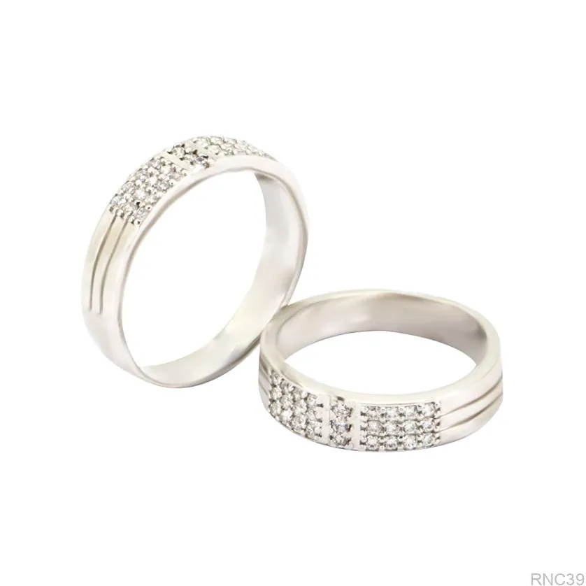 Nhẫn Cưới Vàng Trắng RNC39