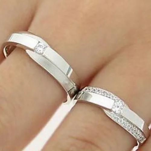 Nhẫn cưới trắng HNC05